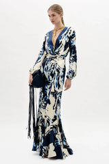 Silvia Tcherassi Remy Dress - Deep Sea Abstract