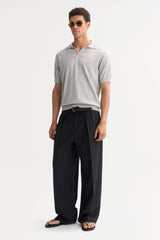 Soft Goat Men's Pique Shirt - Light Grey