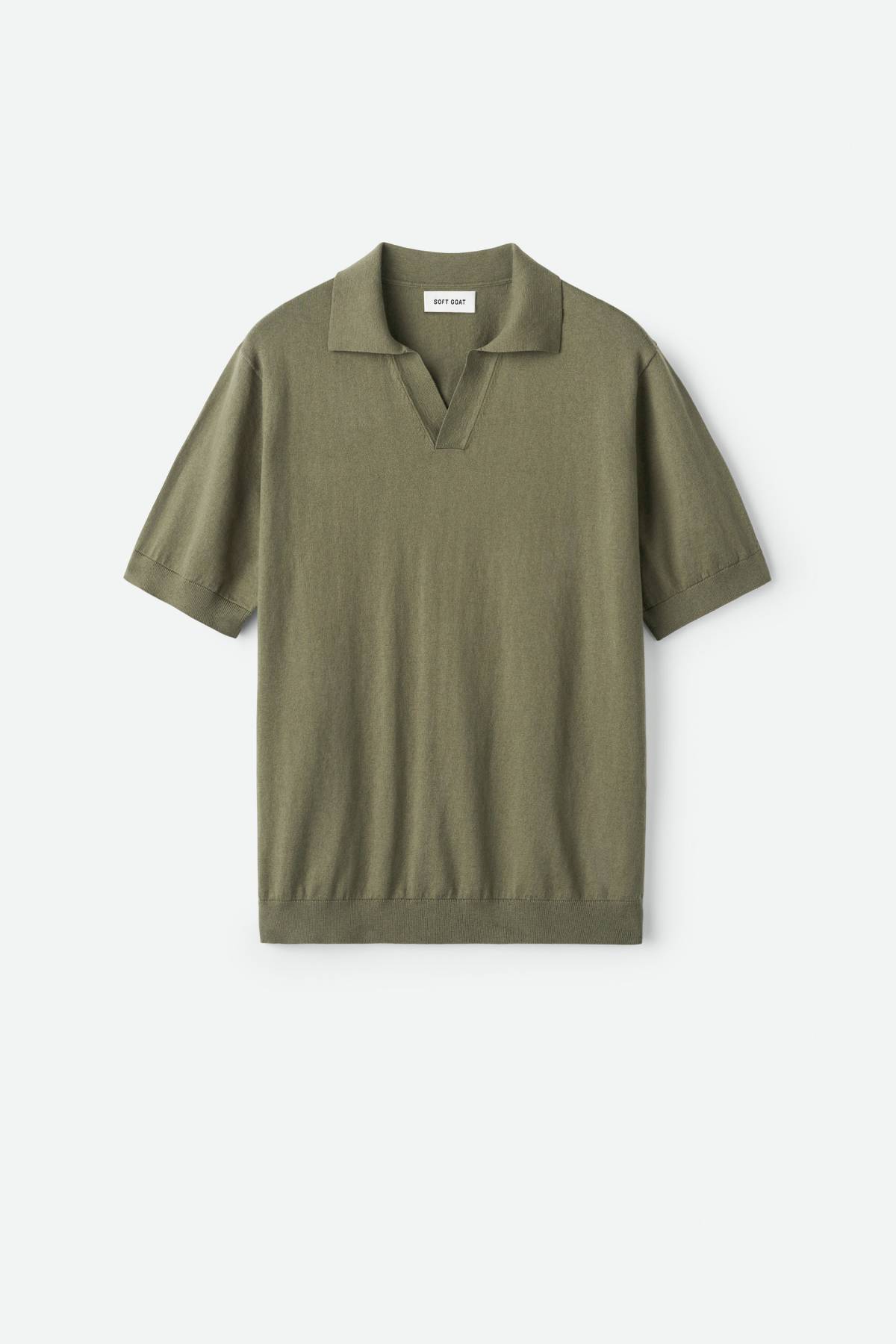 Soft Goat Men's Pique Shirt - Khaki