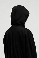 Harris Wharf Hooded Drawstring Jacket Light Technic - Black