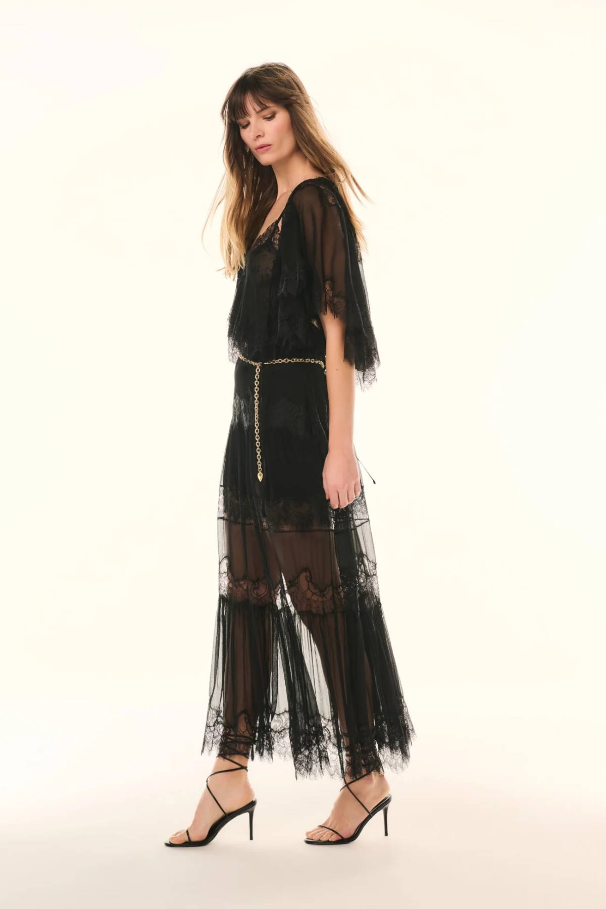 LoveShackFancy Aureline Skirt - Black