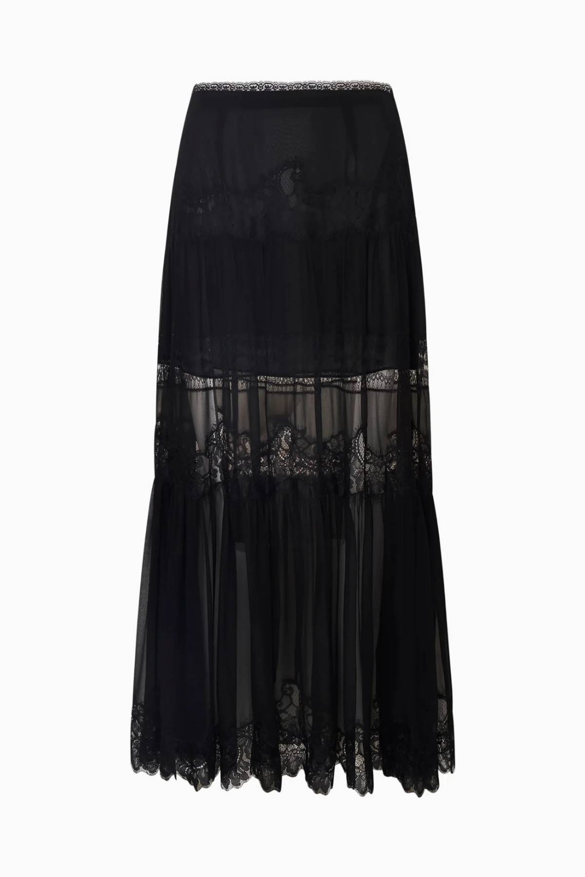 LoveShackFancy Aureline Skirt - Black