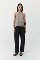 St. Agni Fine Band Balloon Pants - Black