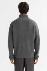 Soft Goat Men's Chunky Full Zip - Grey
