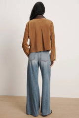Veronica Beard Walters Cropped Barn Jacket - Whisky