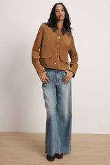 Veronica Beard Walters Cropped Barn Jacket - Whisky