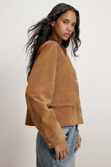 Veronica Beard Walters Cropped Barn Jacket - Whisky