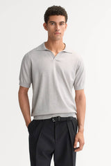Soft Goat Men's Pique Shirt - Light Grey