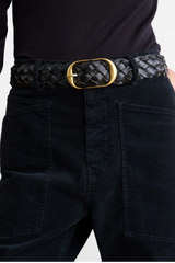 Nili Lotan Braided Nili Belt - Black