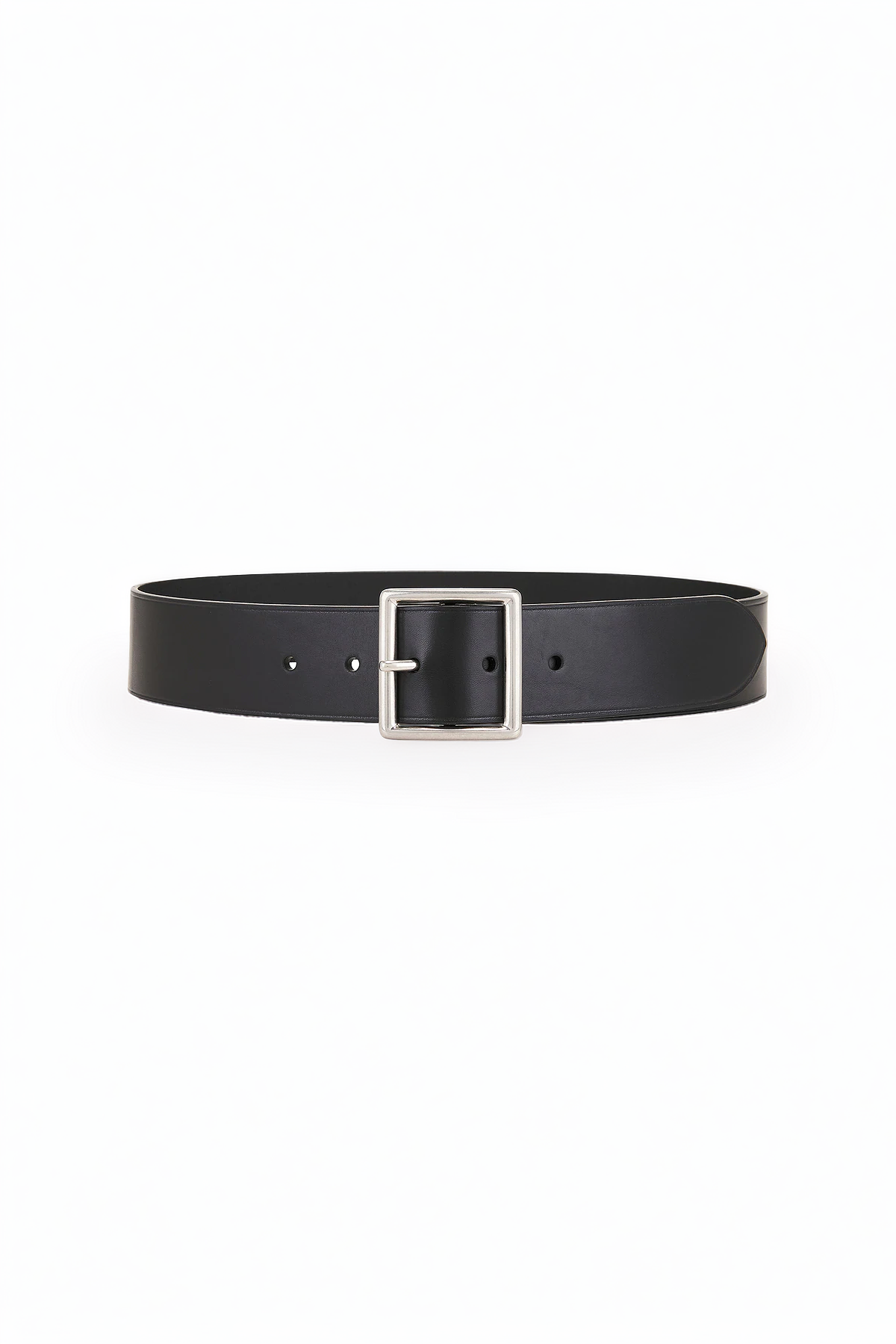 Nili Lotan Marcela Belt - Black W/Antique Silver Buckle
