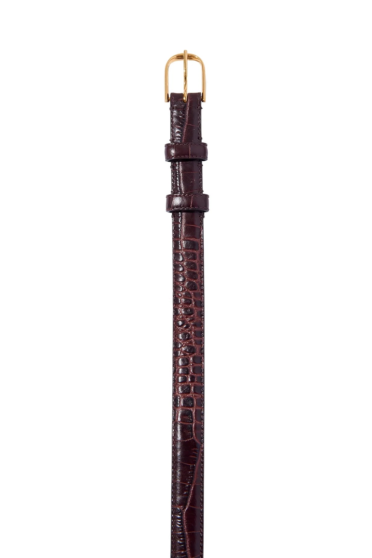 Nili Lotan Jane Belt - Dark Brown W/ Shiny Brass Buckle
