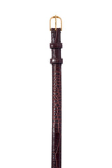 Nili Lotan Jane Belt - Dark Brown W/ Shiny Brass Buckle