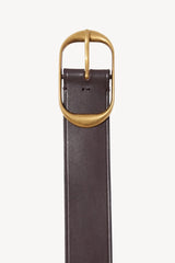 Nili Lotan Nili Belt - Dark Brown W/ Antique Brass Buckle