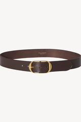 Nili Lotan Nili Belt - Dark Brown W/ Antique Brass Buckle