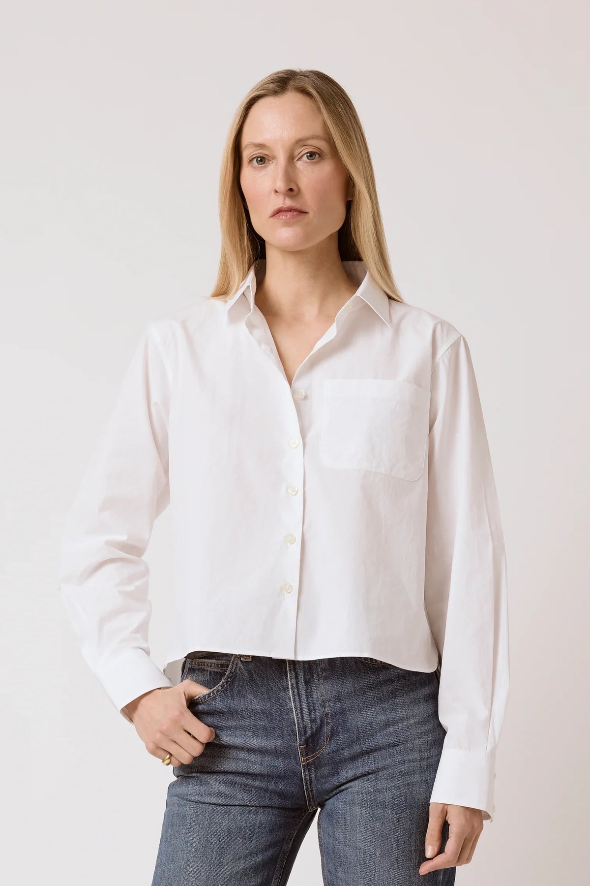 T.LINE Coco Cropped Shirt - White