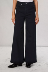 Rag & Bone Flexi Sofie High-Rise Ankle Wide Jeans - Black