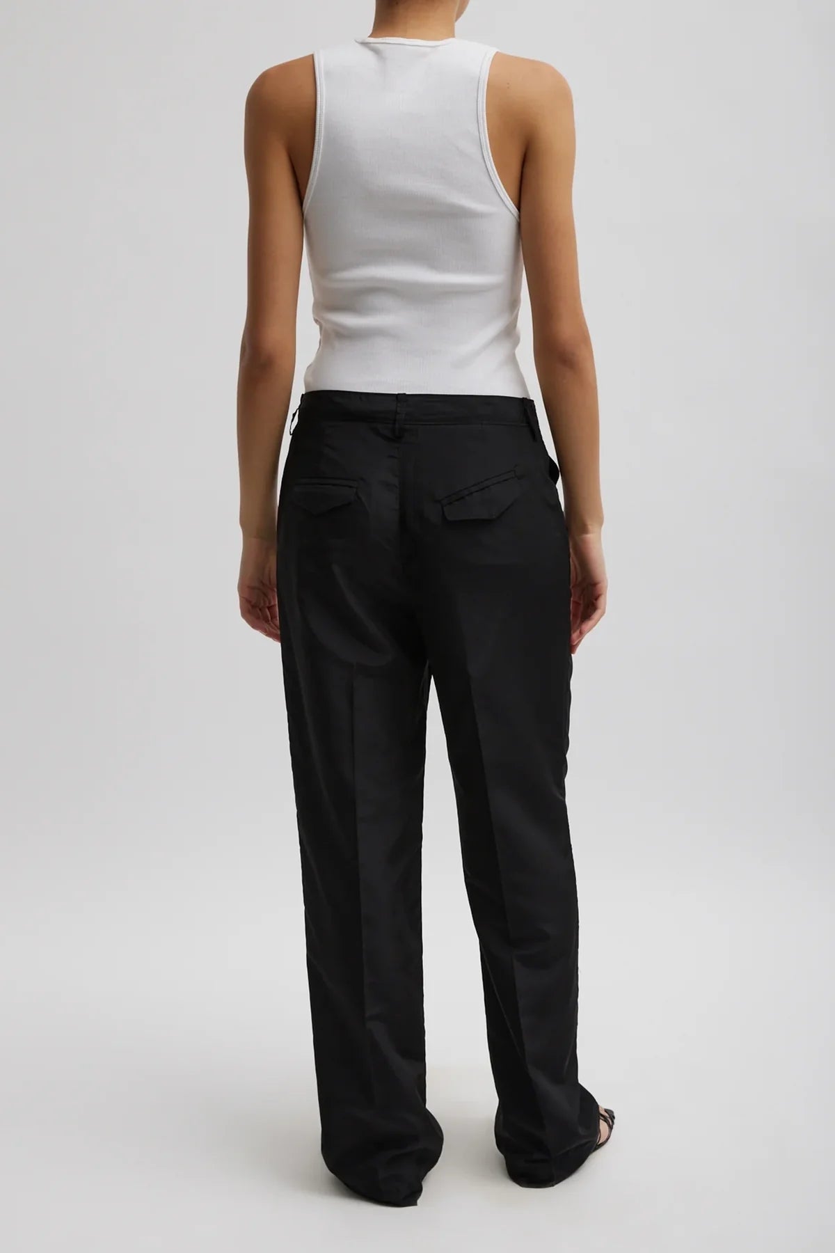 Tibi Ribbed T Tank - White