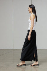 Tibi Ribbed T Tank - White