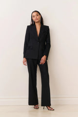 LoveShackFancy Shayne Bow-Embellished Blazer - Black