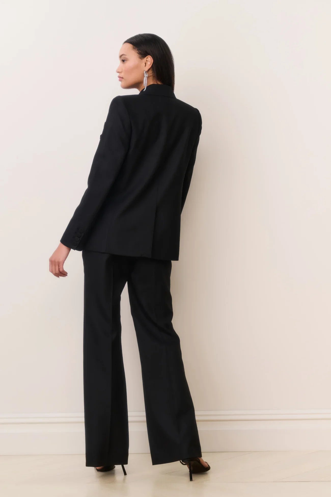 LoveShackFancy Shayne Bow-Embellished Blazer - Black
