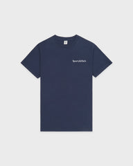 Sporty & Rich Drink More Water T-Shirt - Light Navy White
