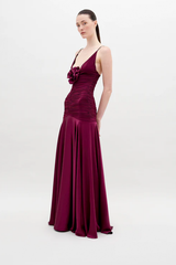 Silvia Tcherassi Sana Dress - Burgundy