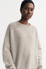 Soft Goat Boyfriend Crewneck - Greige