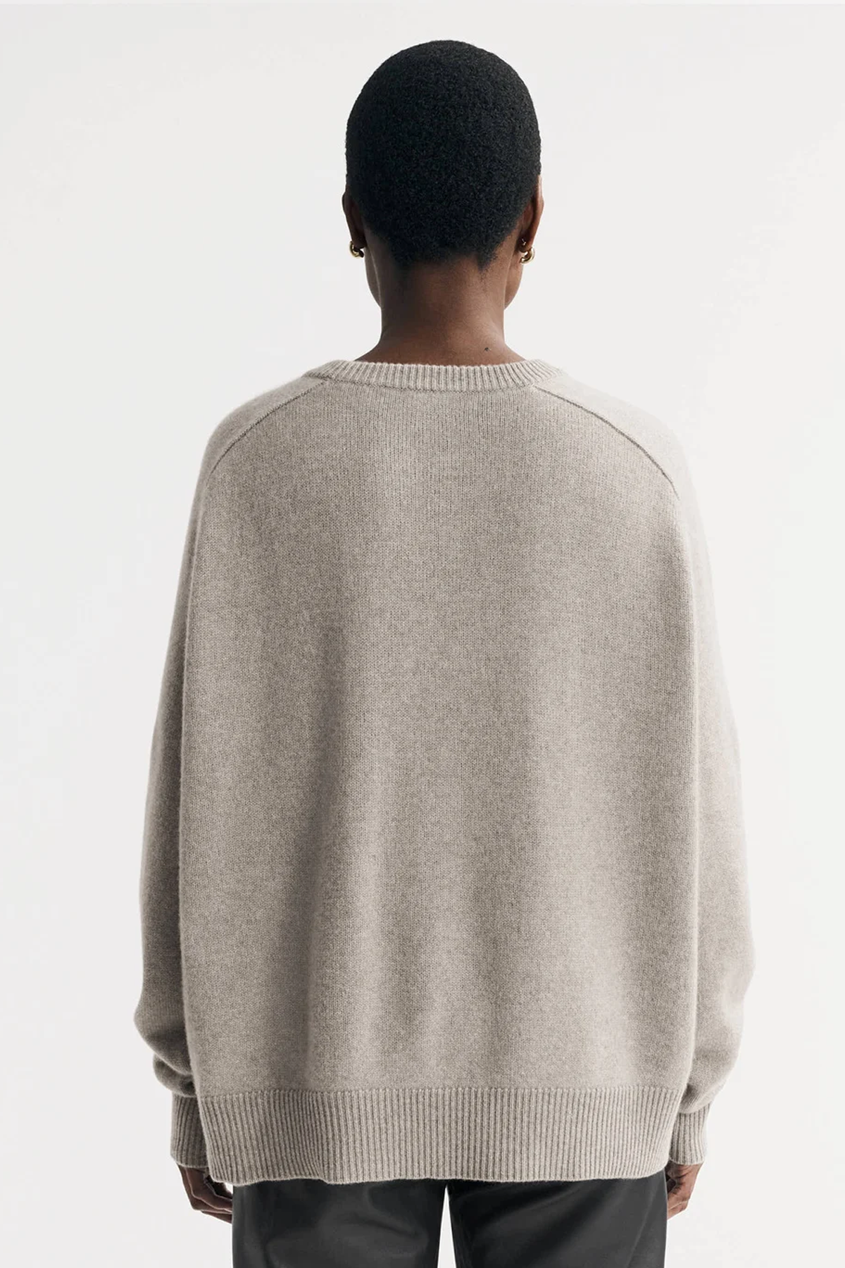 Soft Goat Boyfriend Crewneck - Greige
