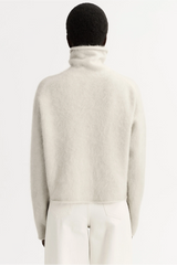 Soft Goat Brushed Turtleneck - Chalk