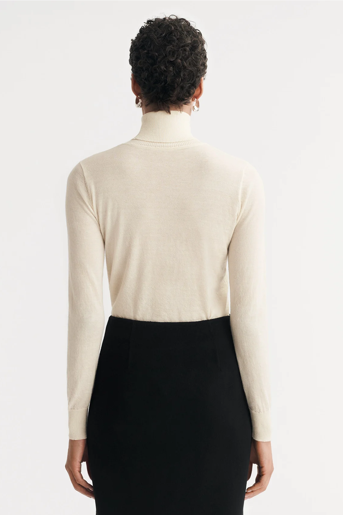 Soft Goat Featherlight Turtleneck - Bone