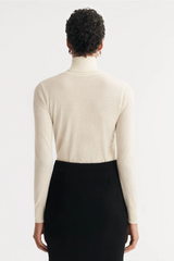 Soft Goat Featherlight Turtleneck - Bone