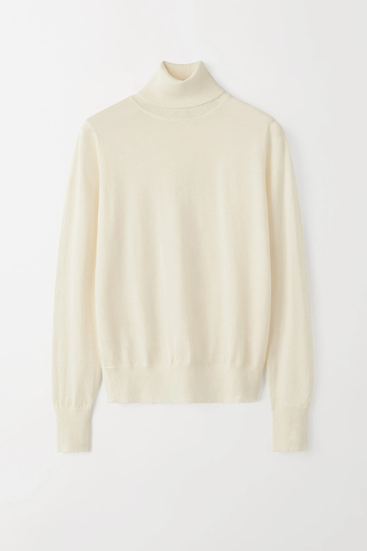 Soft Goat Featherlight Turtleneck - Bone