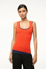 Staud Hermosa Tank - Cayenne/ Navy