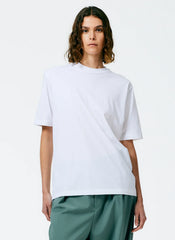 Tibi Tshirt Program Mock Neck Unisex T - White