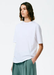 Tibi Tshirt Program Mock Neck Unisex T - White