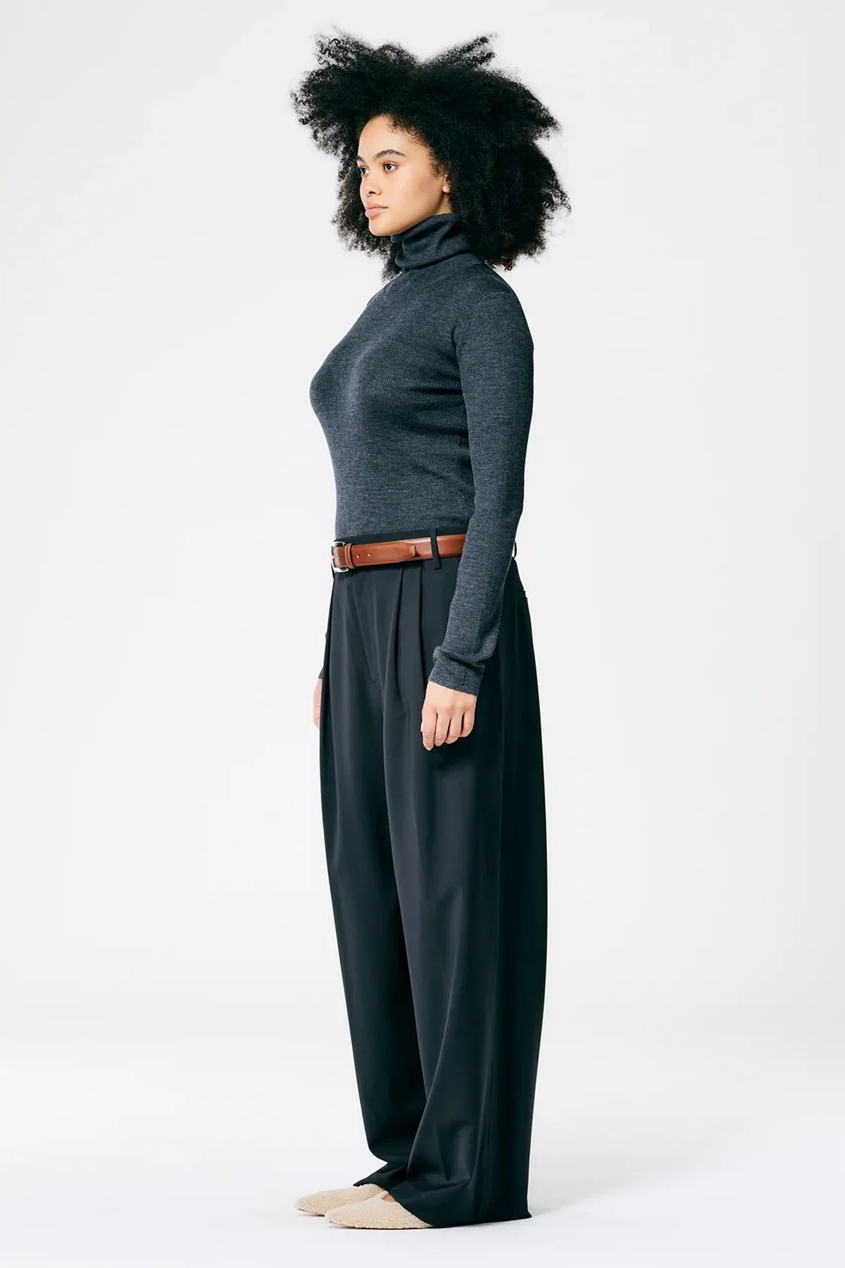 Tibi Tropical Wool Stella Pant - Black