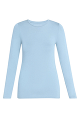 Majestic Filatures Soft Touch Long Sleeve Crewneck Tee - Ocean