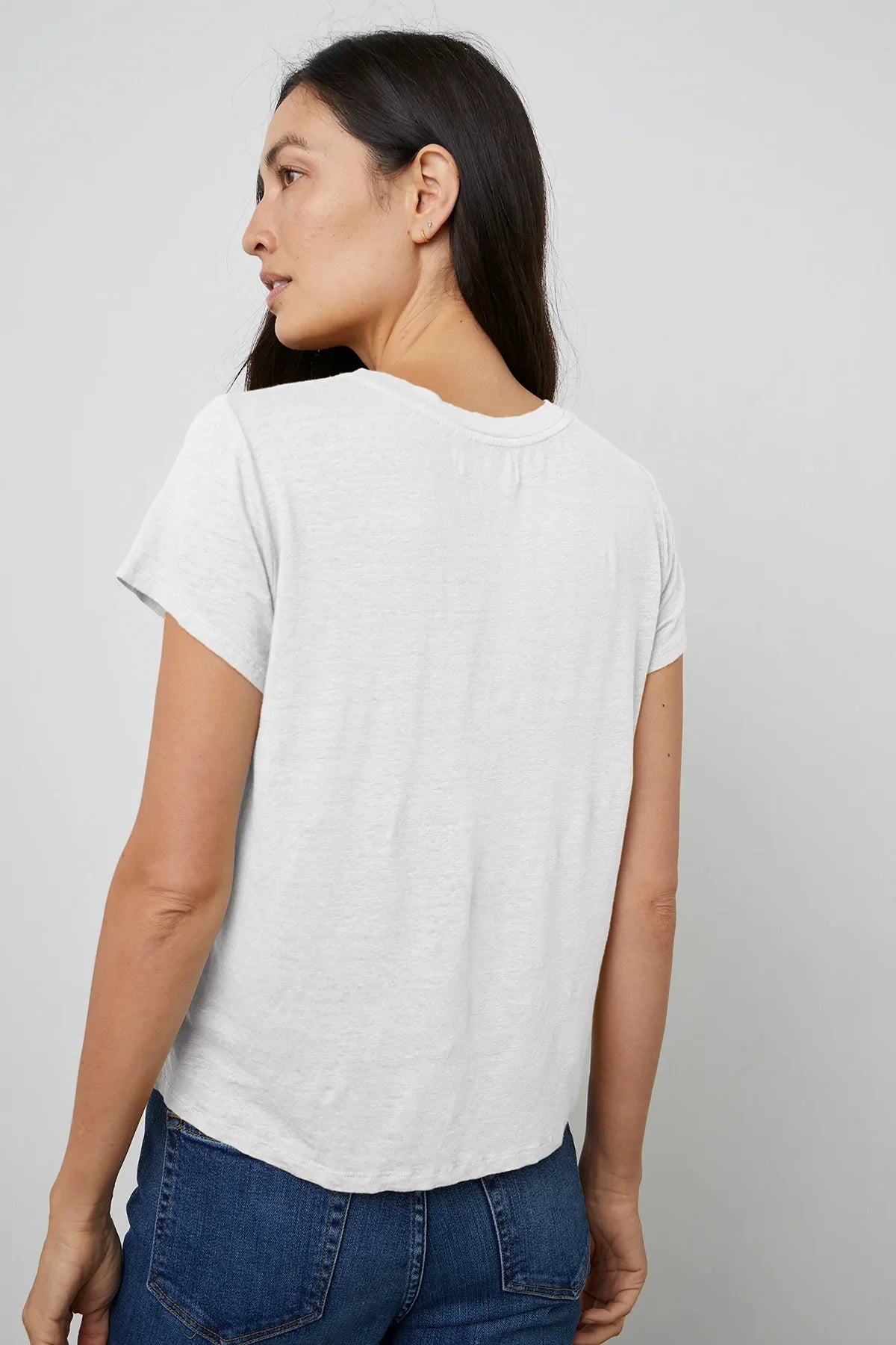Velvet Casey Linen Knit Top - White