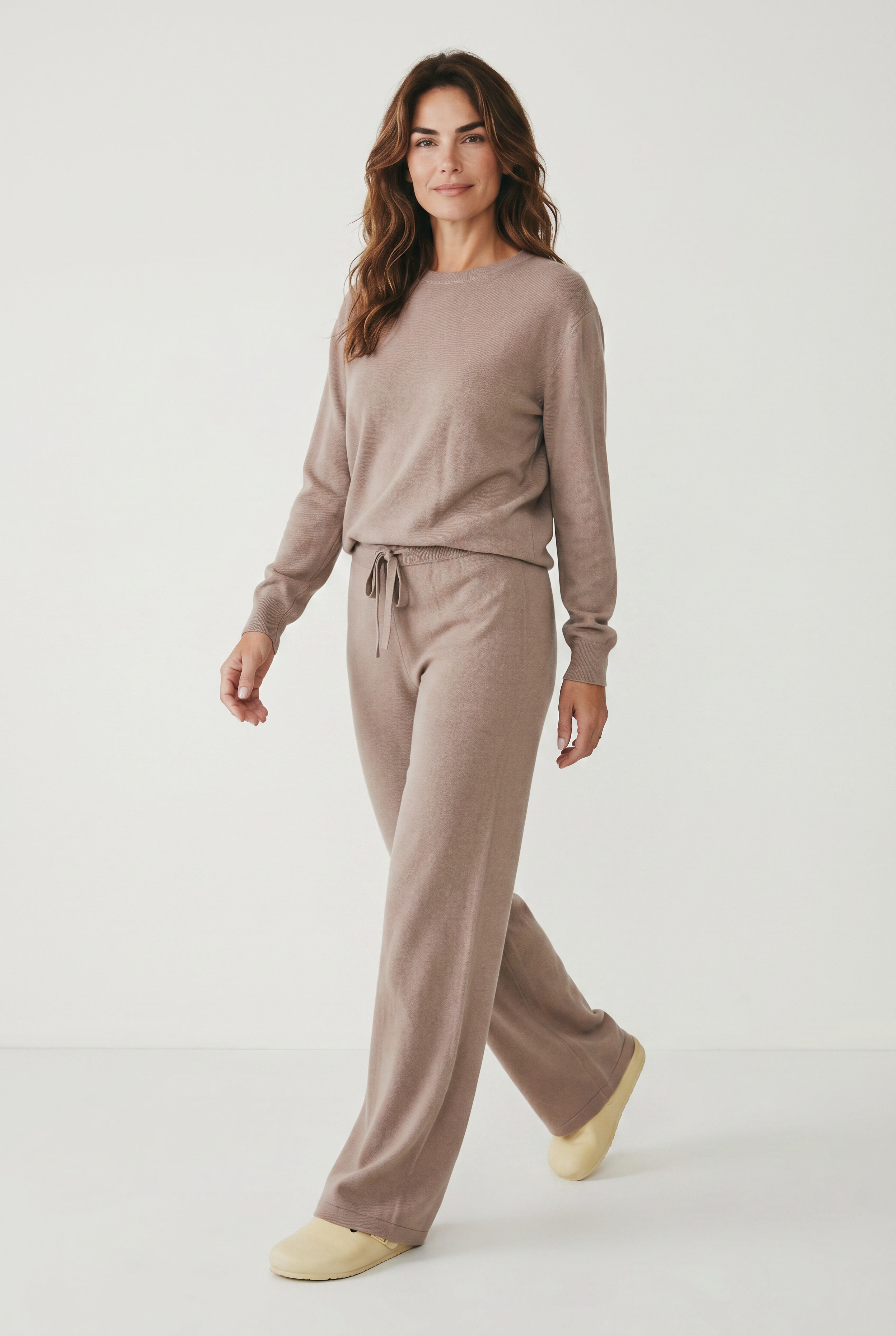 Majestic Filatures Cotton Knit Drawstring Pant - Coffee Latte