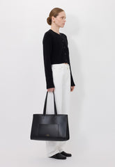 Loulou de Saison Zephir Cashmere Cropped Cardigan - Black
