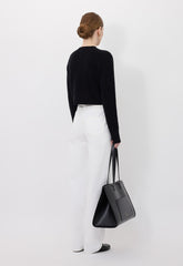 Loulou de Saison Zephir Cashmere Cropped Cardigan - Black