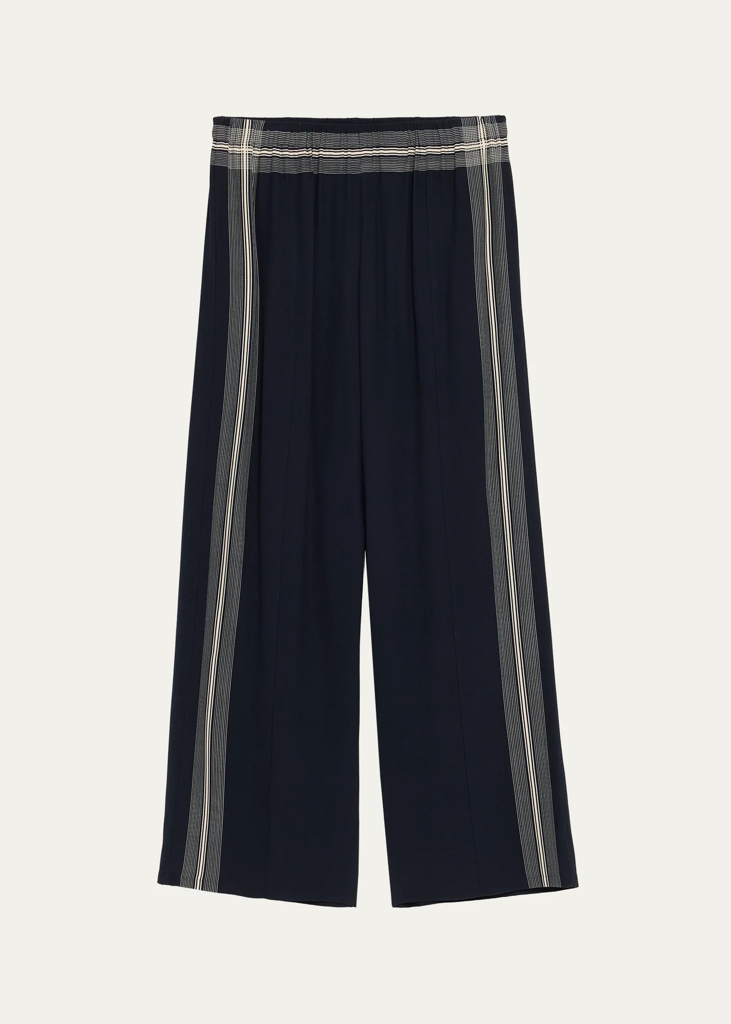 Vince Mid Rise Placed Stripe Pull-On Pant - Coastal/ Pale Canyon