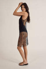 Kiki de Montparnasse Diamante Embroidery Midi Dress - Black