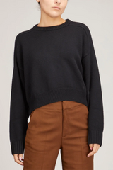 Loulou de Saison Bruzzi Wool Cashmere Sweater - Black