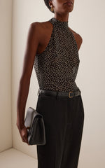 Nili Lotan Alla Halterneck Top - Wild Dot