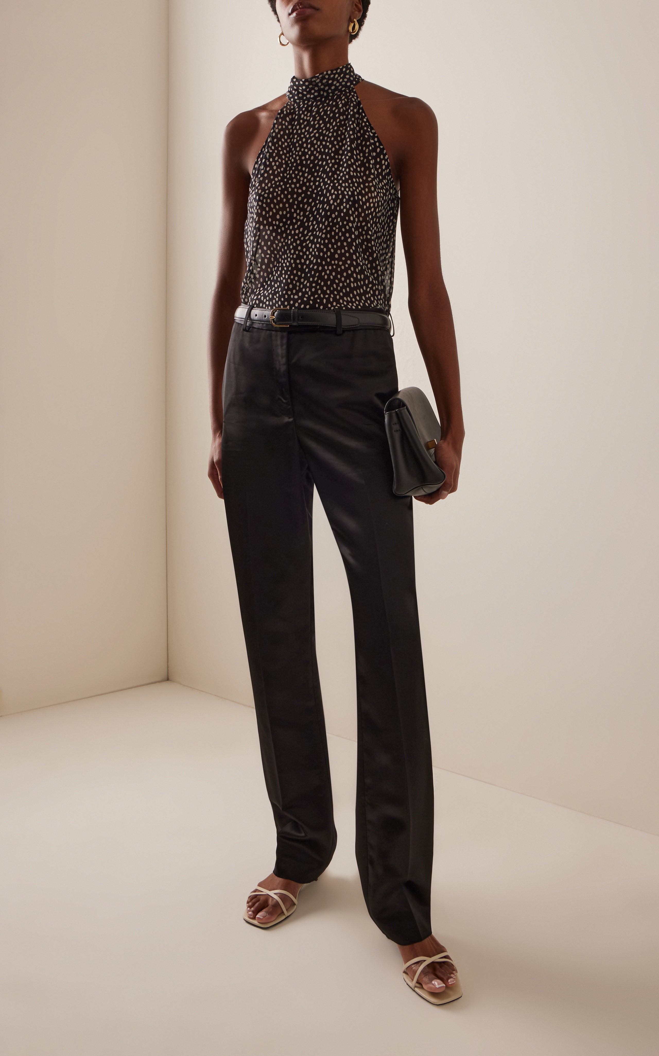 Nili Lotan Alla Halterneck Top - Wild Dot