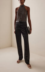 Nili Lotan Alla Halterneck Top - Wild Dot