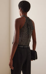 Nili Lotan Alla Halterneck Top - Wild Dot